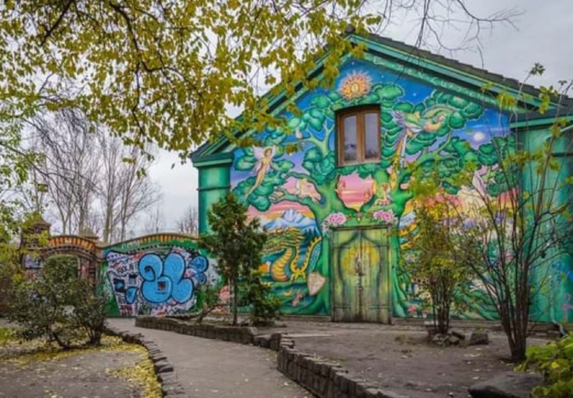 Christiania was a hippie commune; this is one of the colorful, hand-painted buildings at the location